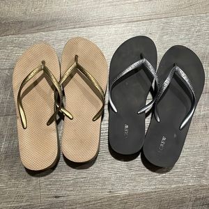J Crew Platform flip flop bundle